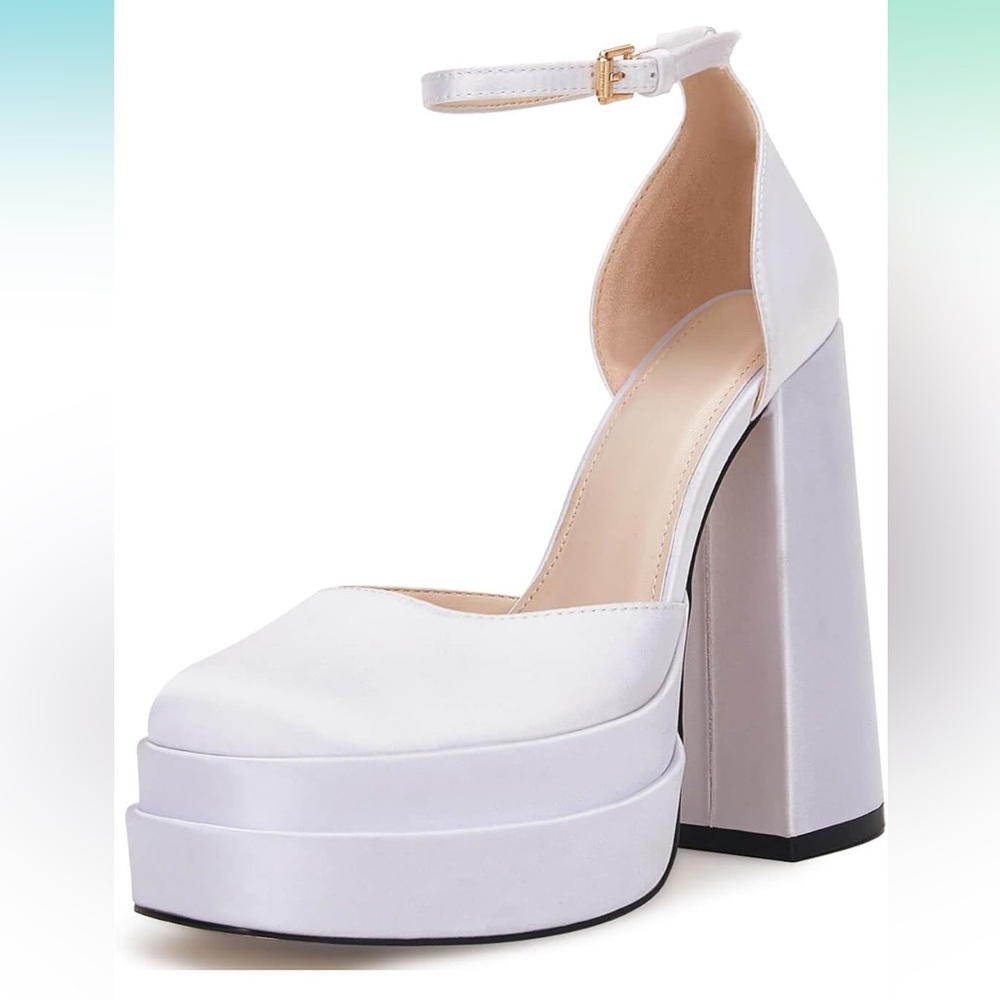 Chic White Platform Heels